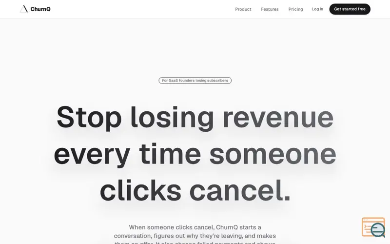 Screenshot of ChurnQ