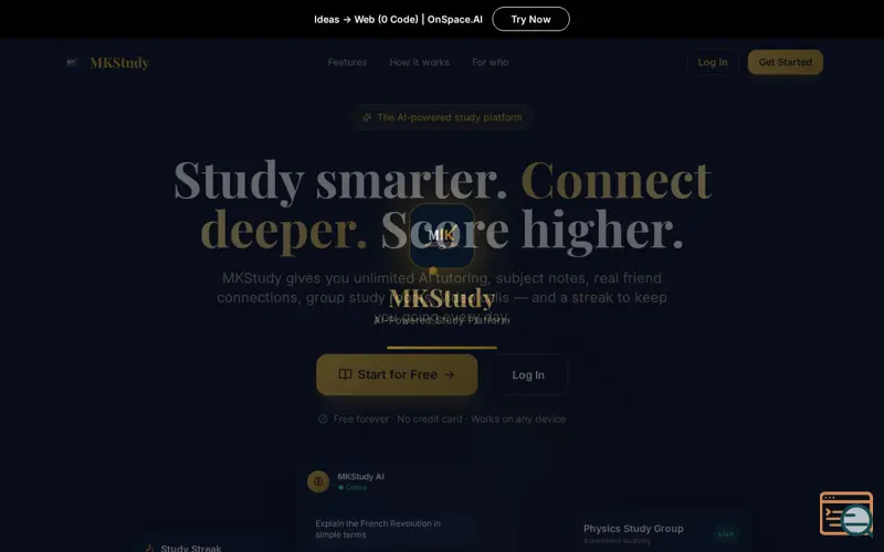 Screenshot of MKStudy
