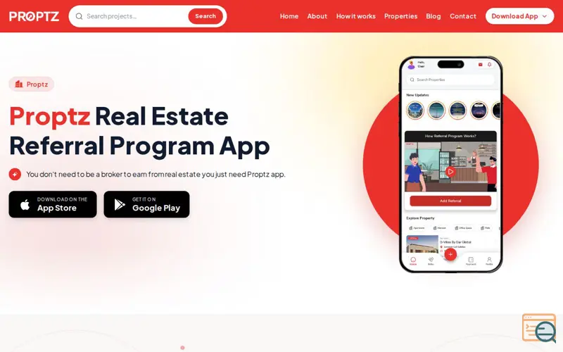 Screenshot of Proptz