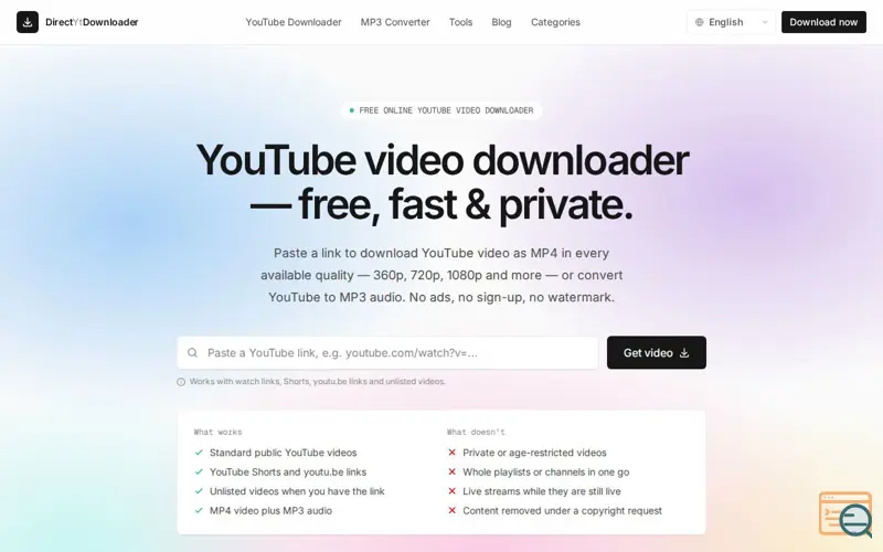 Screenshot of DirectYtDownloader