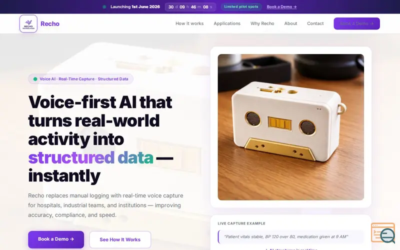 Screenshot of Recho Technologies