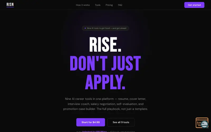 Screenshot of RISN