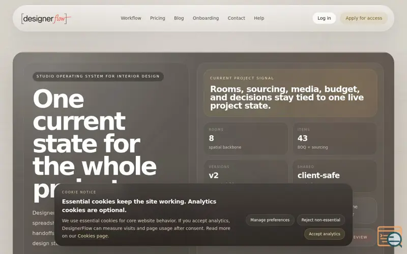 Screenshot of DesignerFlow