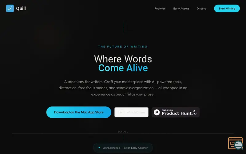 Screenshot of Quill Studio