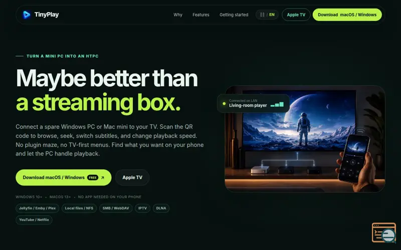 Screenshot of TinyPlay