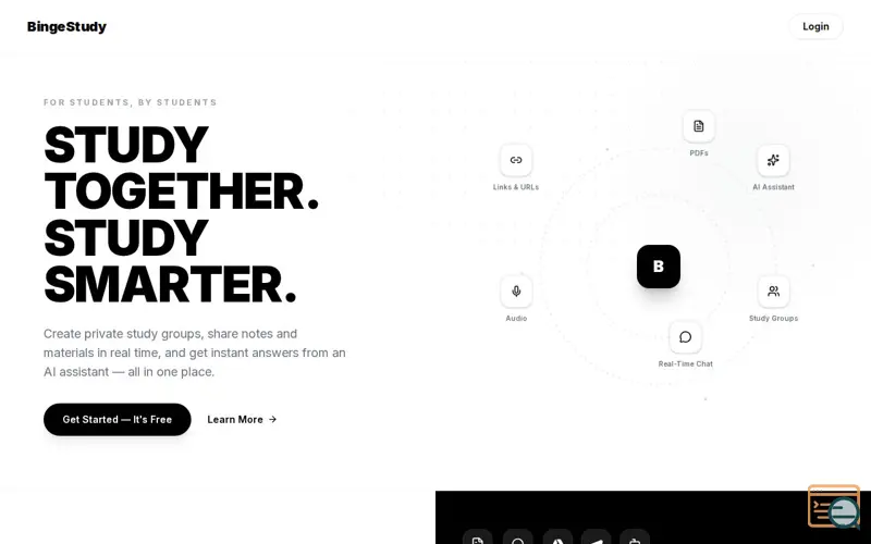 Screenshot of BingeStudy
