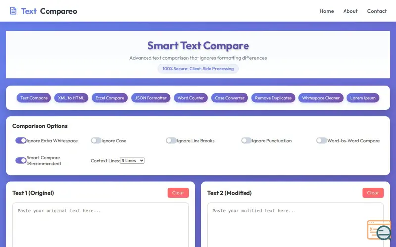 Screenshot of Smart Text Compare