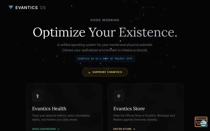 Screenshot of Evantics