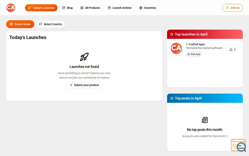 Screenshot of CraftedApps