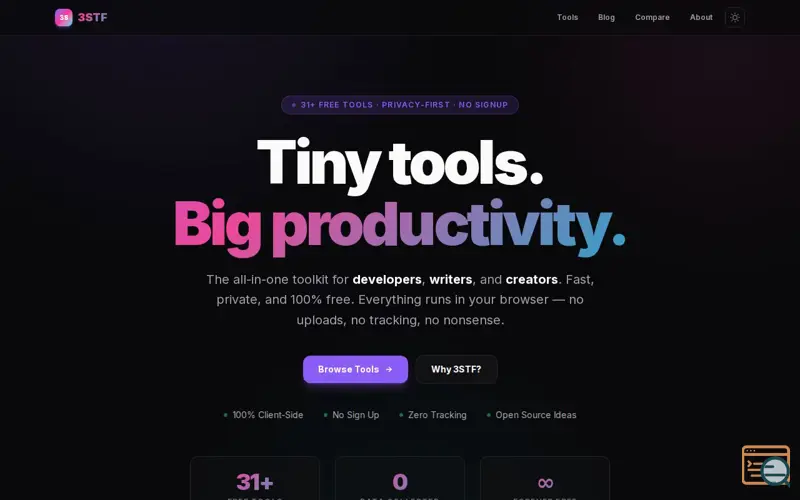 Screenshot of 3STF Tools