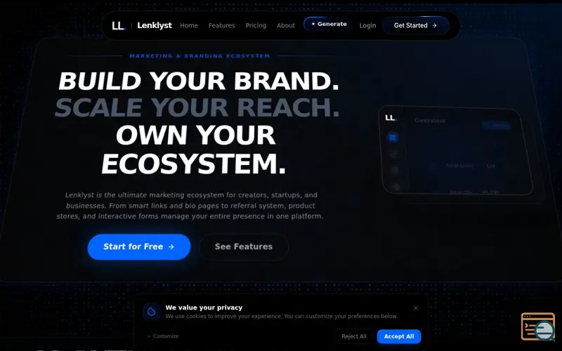 Screenshot of Lenklyst