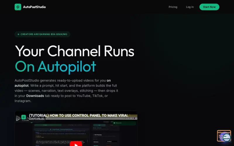 Screenshot of AutoPostStudio