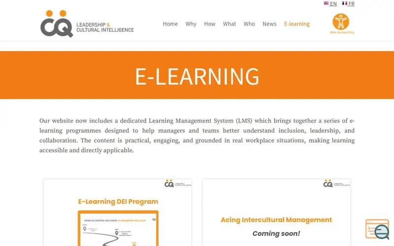 Screenshot of LeadershipCQ -, a launch using Tutor LMS