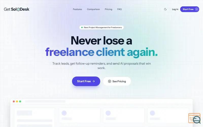 Screenshot of GetSoloDesk
