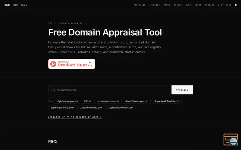 Screenshot of BuyStartupDomains