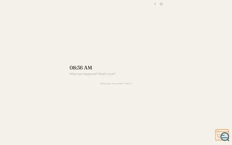Screenshot of Journal