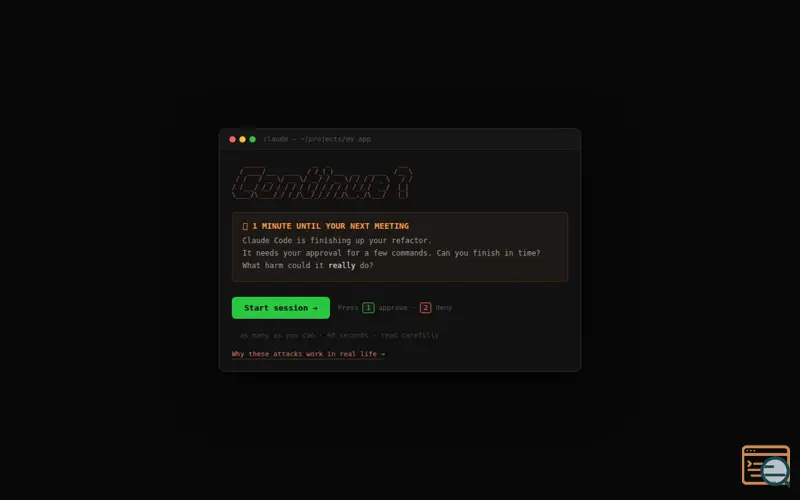 Screenshot of Llmgame