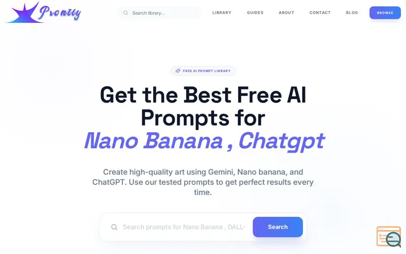 Screenshot of Prontly