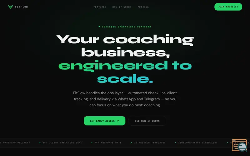 Screenshot of FitFlow