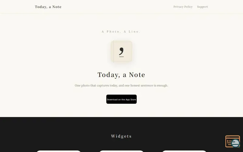 Screenshot of 오늘, 기록 (Today, Noted)