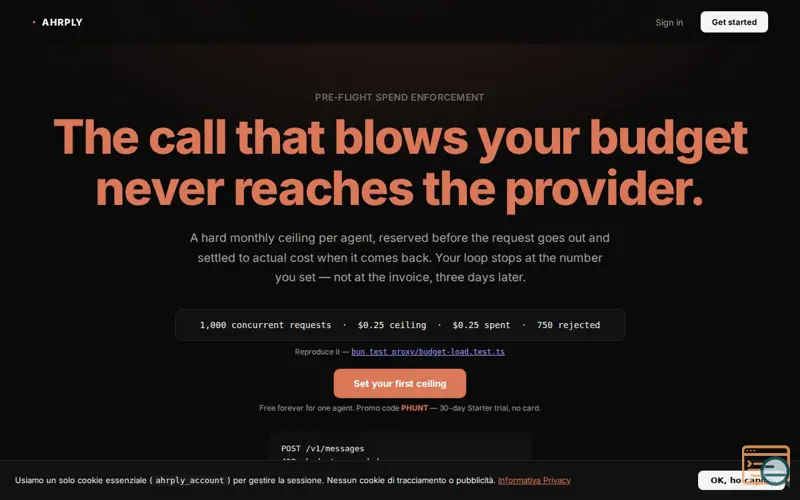 Screenshot of AHRPLY