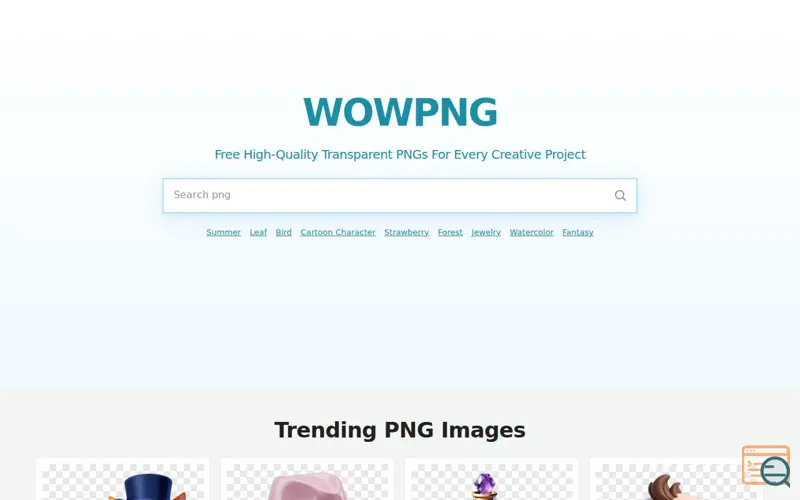Screenshot of WOWPNG
