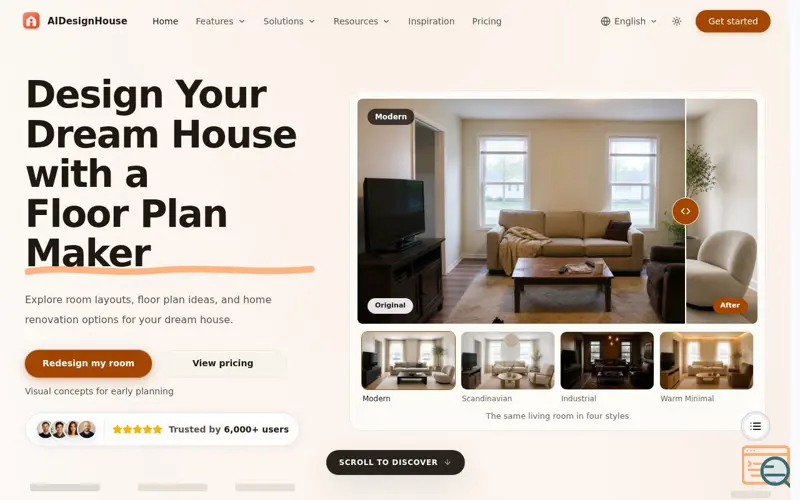 Screenshot of AI Design House