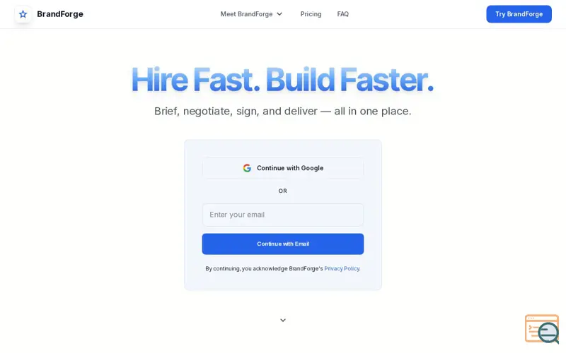 Screenshot of BrandForge