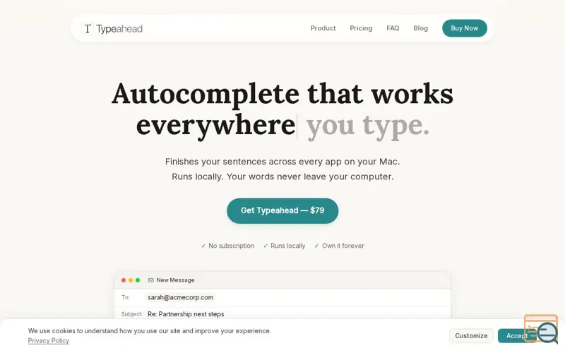 Screenshot of Typeahead