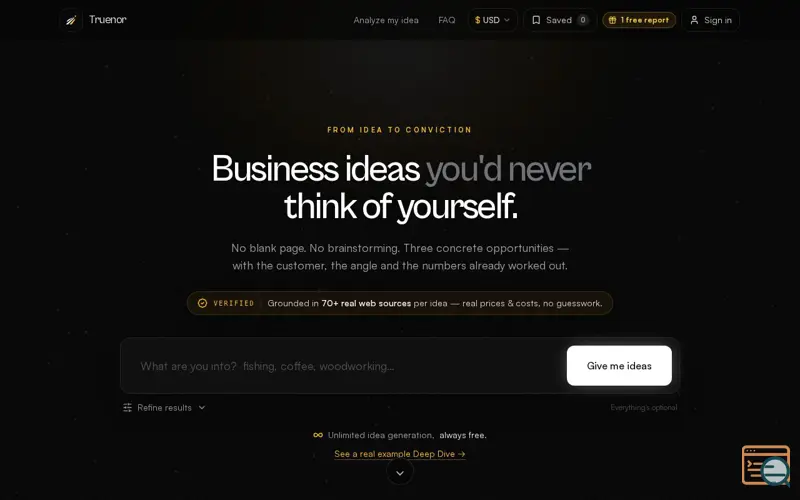 Screenshot of Truenor