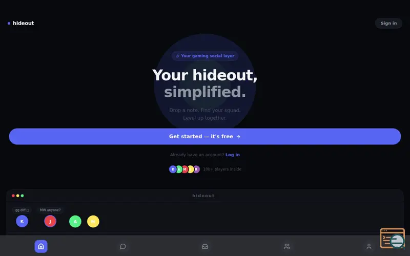Screenshot of The Hideout