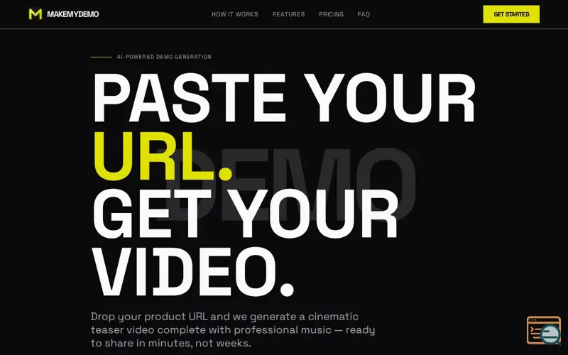 Screenshot of MakeMyDemo