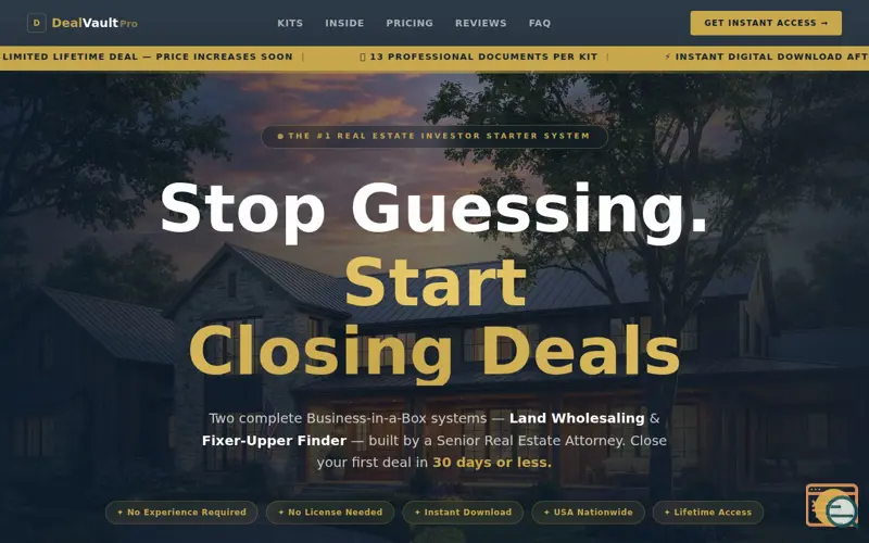Screenshot of DealVaultPro