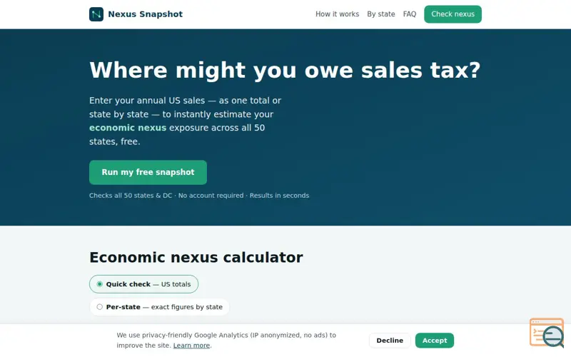 Screenshot of Nexussnapshot
