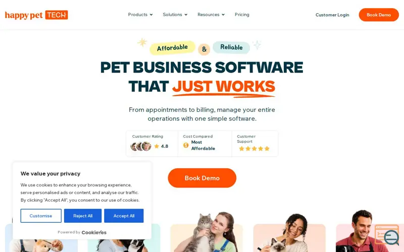 Screenshot of Happy Pet Tech