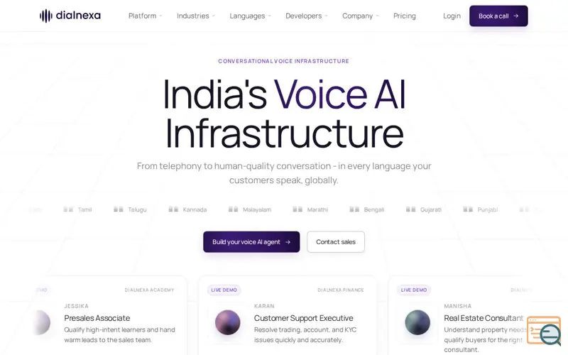 Screenshot of DialNexa