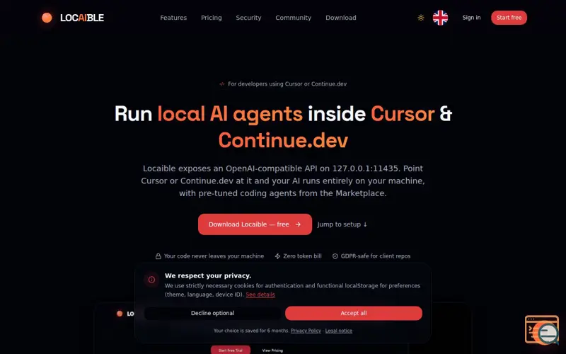 Screenshot of Locaible