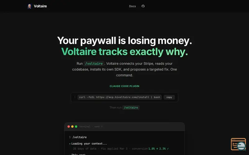 Screenshot of Voltaire