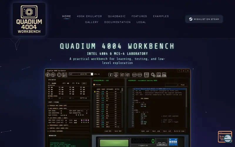 Screenshot of Quadium 4004