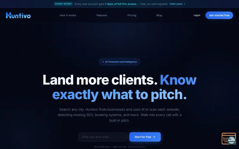Screenshot of Huntivo
