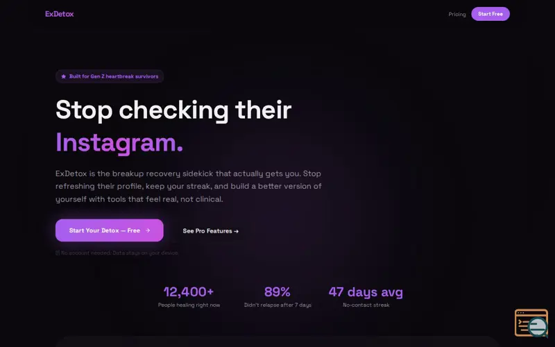Screenshot of ExDetox