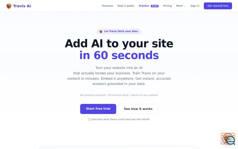 Screenshot of Travis AI