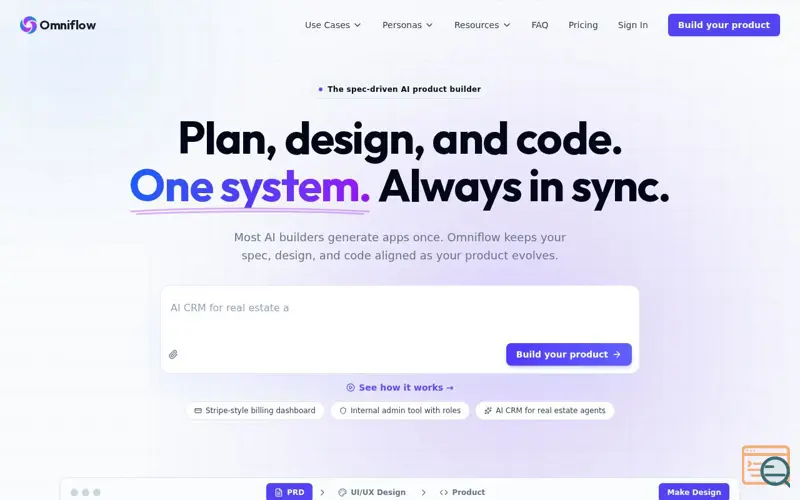 Screenshot of Omniflow