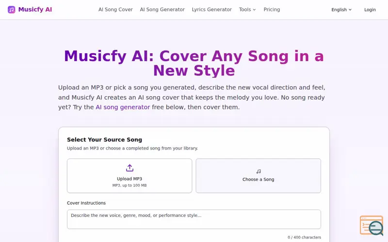 Screenshot of Musicfy AI - AI Song Cover & AI Song Generator Free
