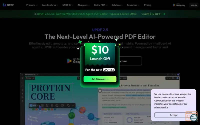 Screenshot of UPDF 2.5, a launch using LinkConnector
