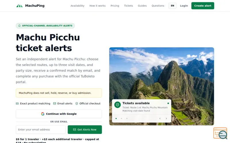 Screenshot of MachuPing