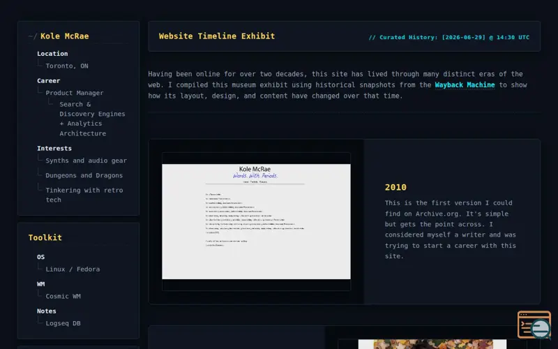 Screenshot of Kolemcrae