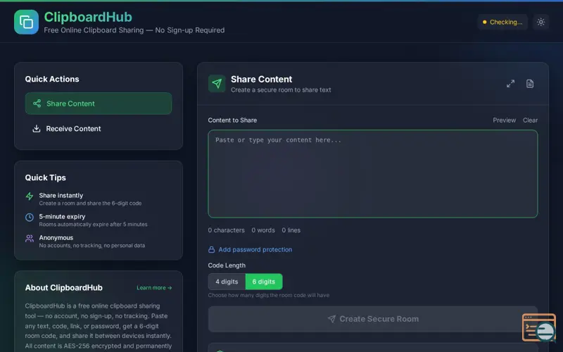 Screenshot of ClipboardHub