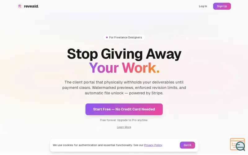 Screenshot of Reveald
