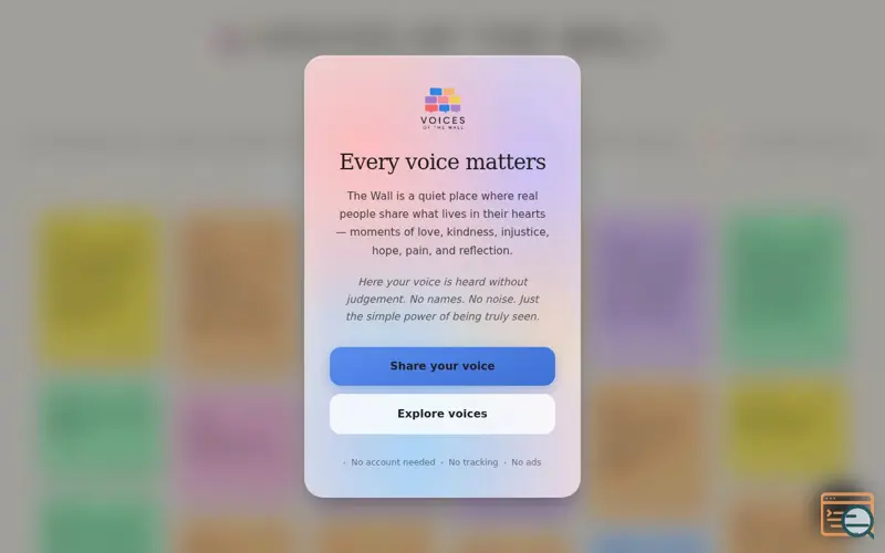 Screenshot of Voices of the Wall, a launch using DeepL